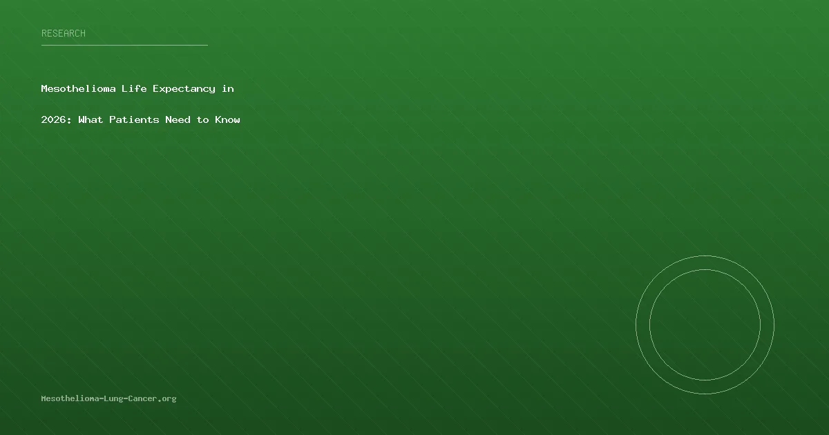 Mesothelioma life expectancy and survival rates data chart showing prognosis by stage and cell type in 2026